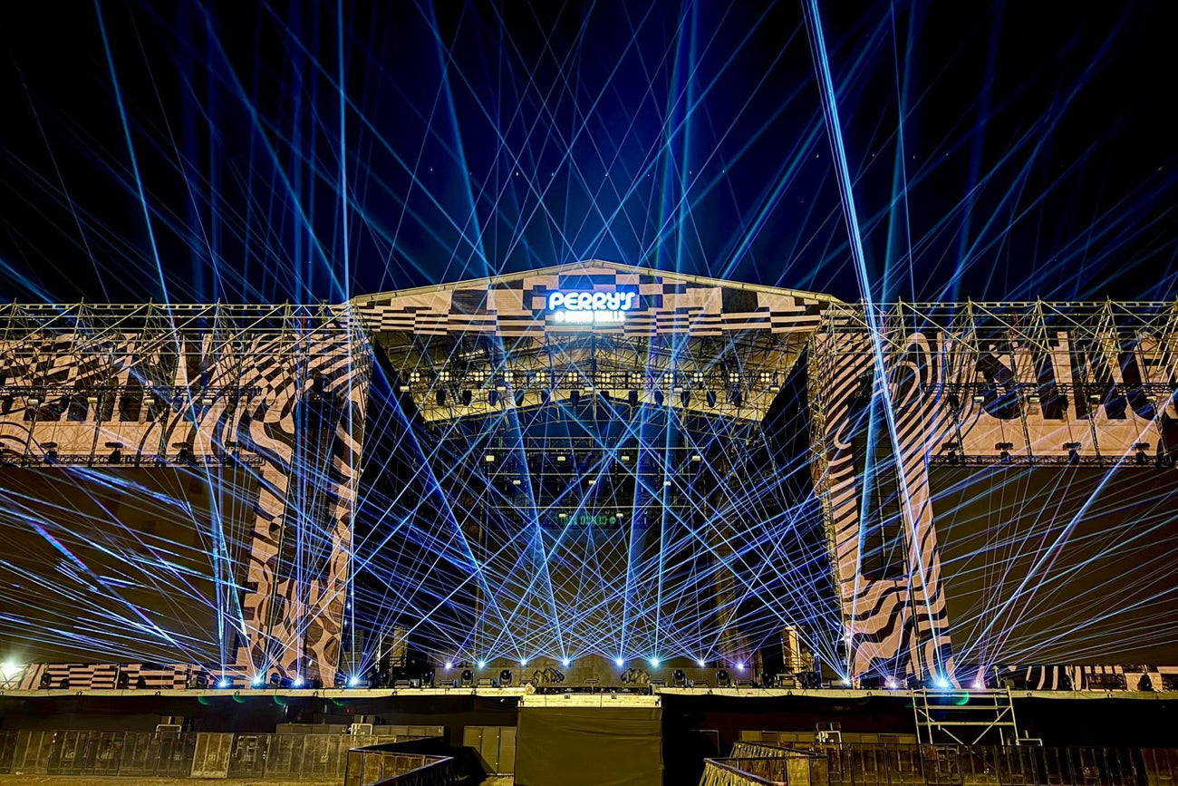 Lasers shine on stage for music festival