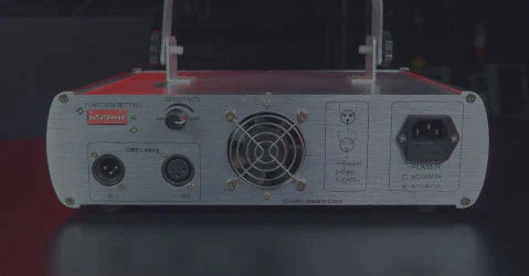 Backside of DMX laser projector
